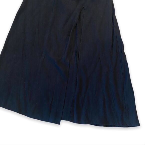 Toni Black cocktail classic slip dress Sleeveless Low Back formal Maxi Gown - Picture 8 of 10